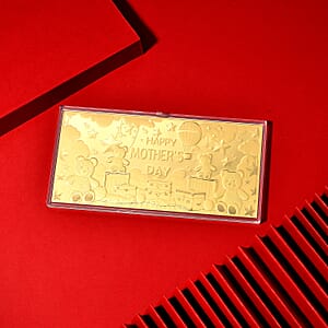 24K Yellow Gold Happy Mothers Day Embossed Sheet (155x75mm) 100mg