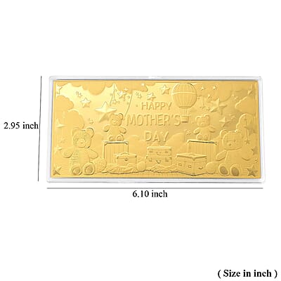 24K Golden Hugs for Mom – Mother’s Day Tribute Embossed Sheet (155x75mm) 100mg
