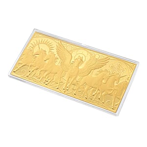 24K Yellow Gold Pegasus Celestial Chariot Embossed Sheet (155x75mm) 100mg
