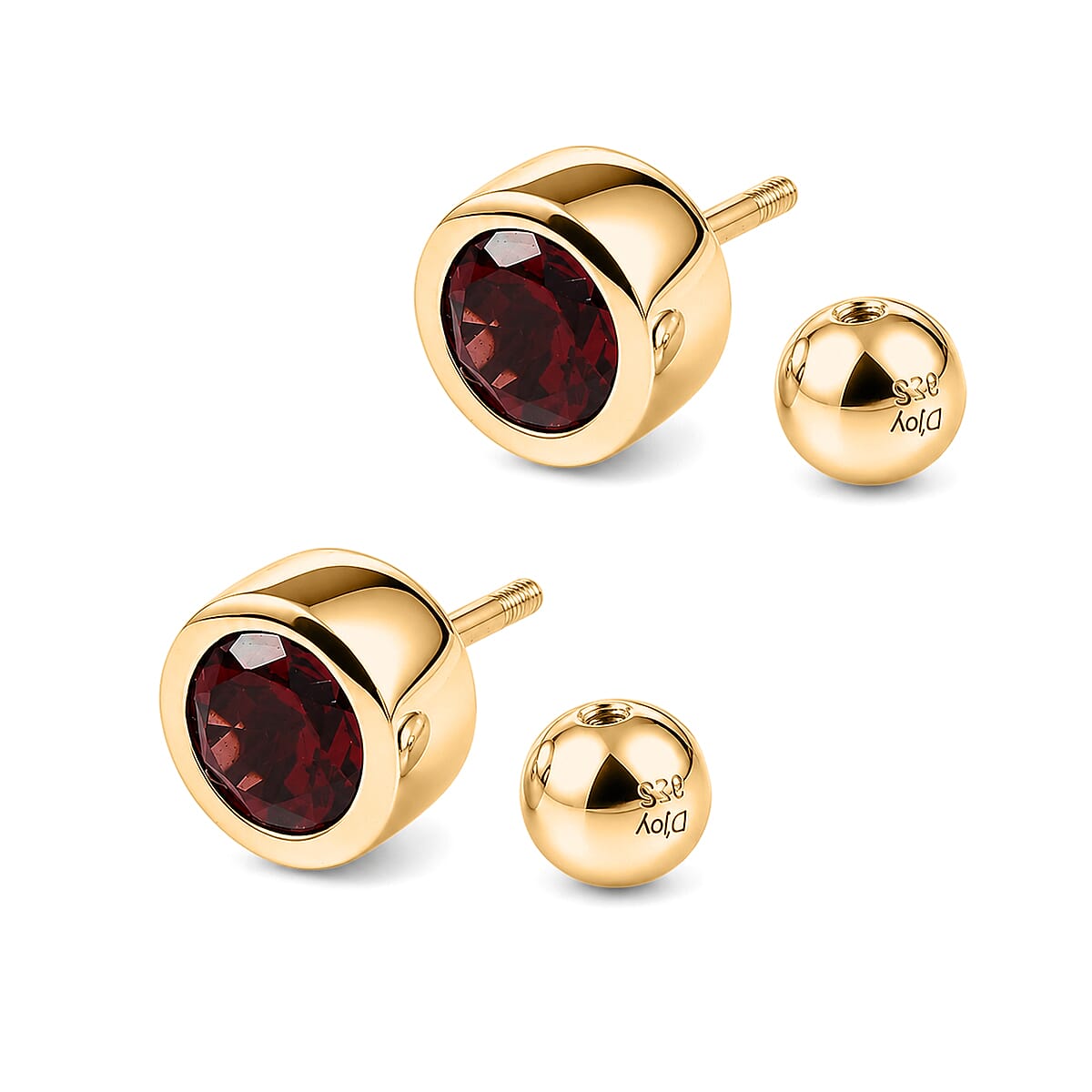 Poke Free Luxuriant Lab Grown Diamond (G-H, SI) Solitaire Stud Earring in 18K Vermeil YG Over Sterling Silver 1.00 ctw image number 4