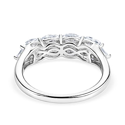 D'Joy White Topaz 2.10 ctw Cosmic Galaxy Ring in Rhodium Over Sterling Silver (Size 10.0)