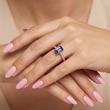 Tanzanite / Rose Gold Over Sterling Silver / 10 - Product card gallery slide 4 (10178494726457)