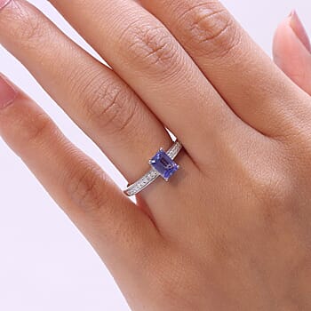 Tanzanite / Rhodium Over Sterling Silver / 7 - Product card gallery slide 3 (10178494726457)