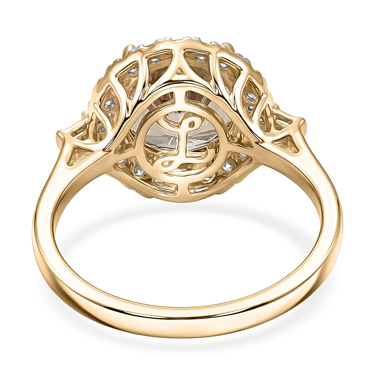Certified & Appraised Luxoro 10K Yellow Gold AAA Hanabi Cut Turkizite, Diamond (I2) (0.37 cts) Ring (Size 6.5) 3.82 ctw image number 4