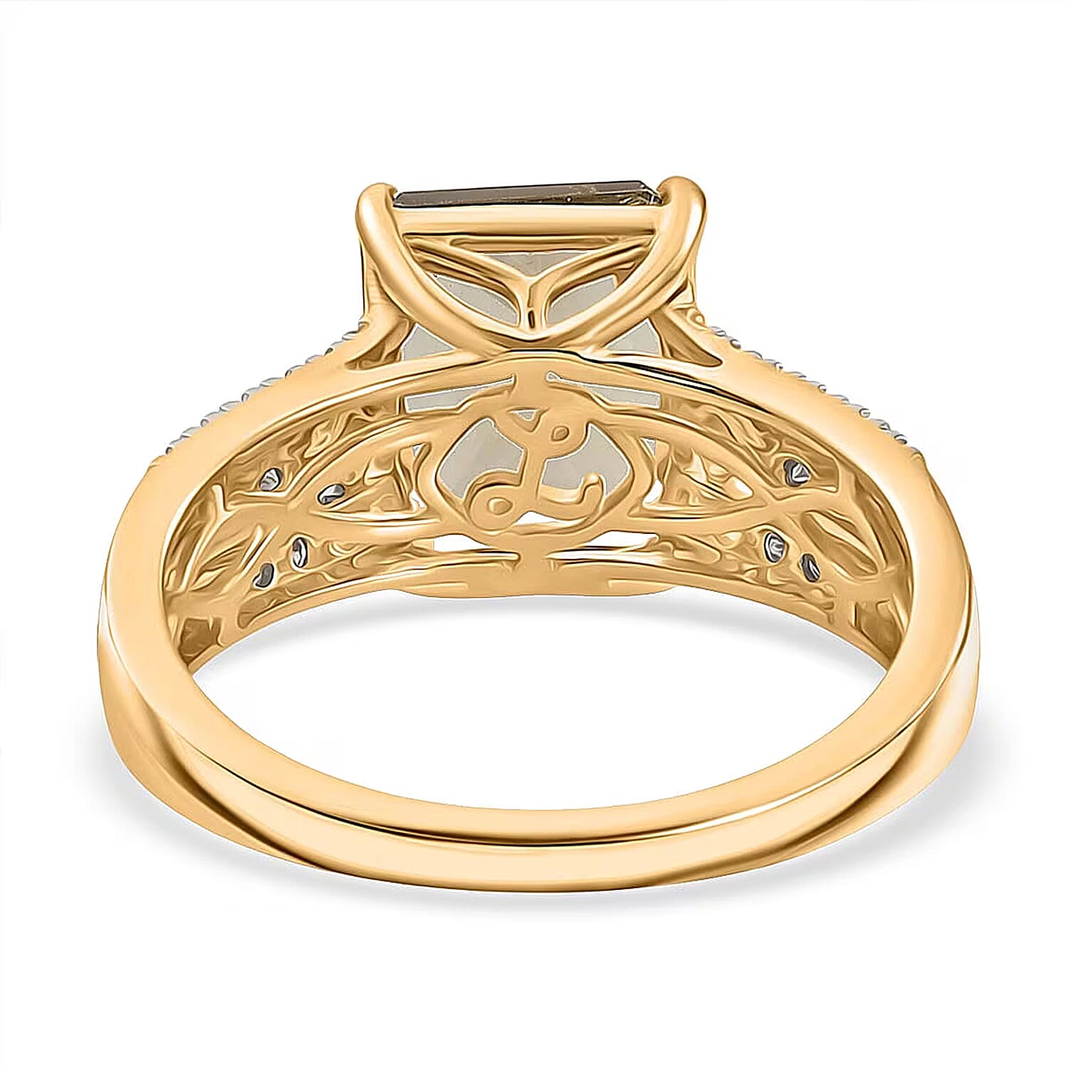 Certified & Appraised Luxoro AAA Turkizite and Diamond I2 4.25 ctw Ring in 10K Yellow Gold (Size 10.0)