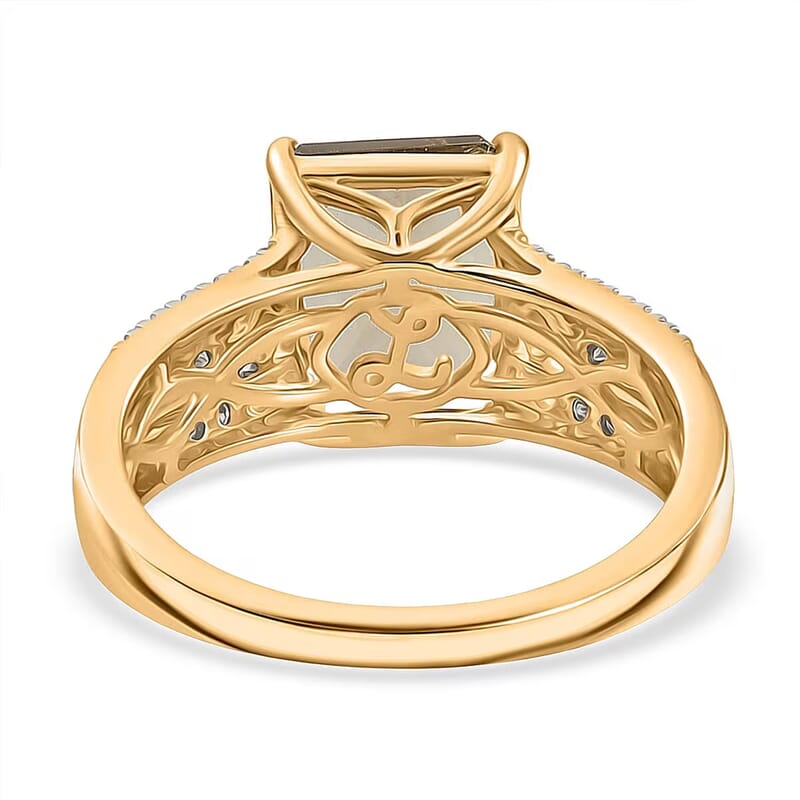 Certified & Appraised Luxoro AAA Turkizite and Diamond I2 4.25 ctw Ring in 10K Yellow Gold (Size 10.0)