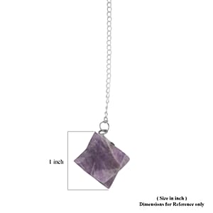 Amethyst 28.00 ctw Merkaba Star Pendulum in Silvertone