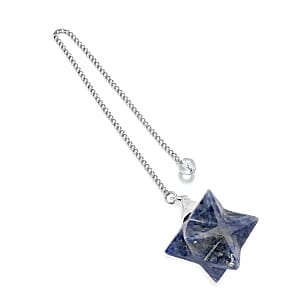 Sodalite 28.00 ctw Merkaba Star Pendulum in Silvertone