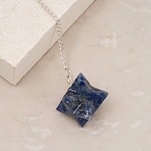 Sodalite 28.00 ctw Merkaba Star Pendulum in Silvertone