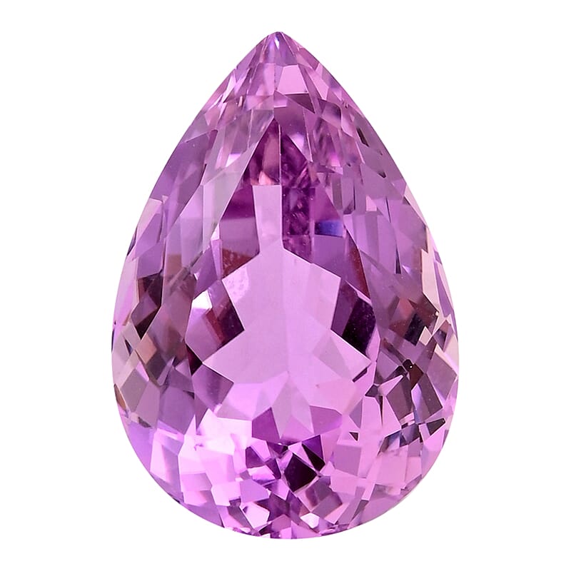 Certified and Appraised AAAA Patroke Kunzite (Pear Free Size) 24.00 ctw