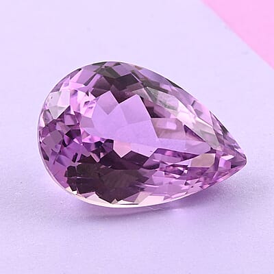 Certified and Appraised AAAA Patroke Kunzite (Pear Free Size) 24.00 ctw