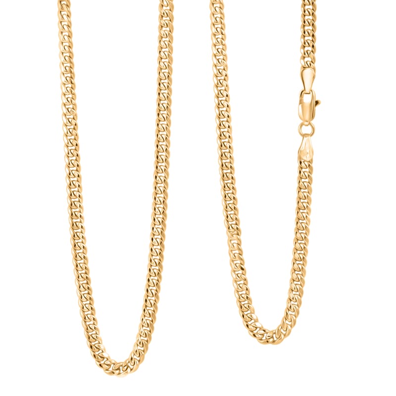 4.5mm Cuban Chain Necklace in 10K Yellow Gold (22 Inches) 12.50 Grams
