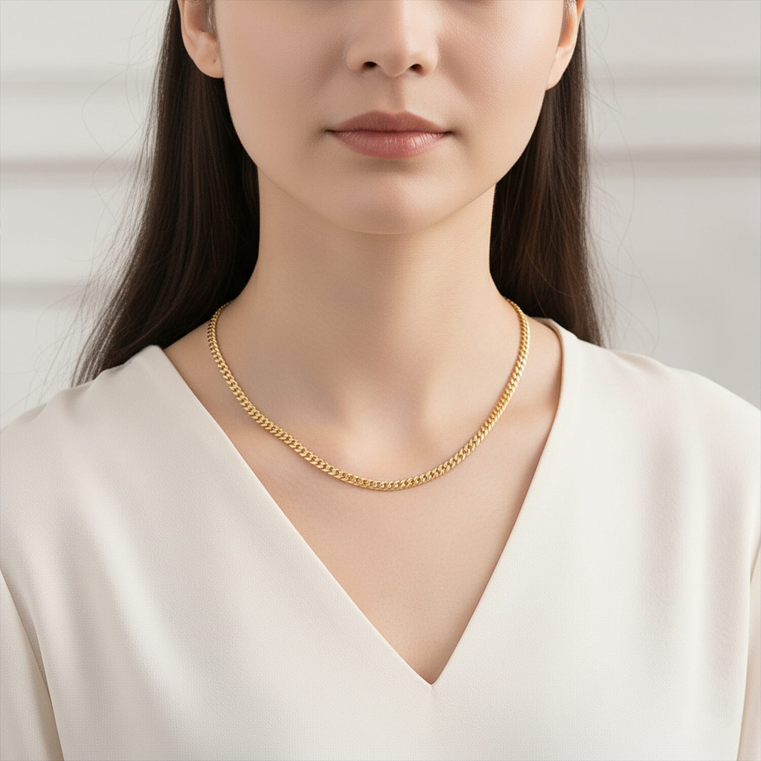 4.5mm Cuban Chain Necklace in 10K Yellow Gold (24 Inches) 9.3 Grams