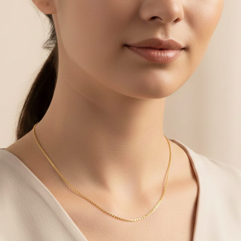 1.30mm Cable Diamond-cut Chain Necklace in 14K Yellow Gold (20 Inches) 1.90 Grams
