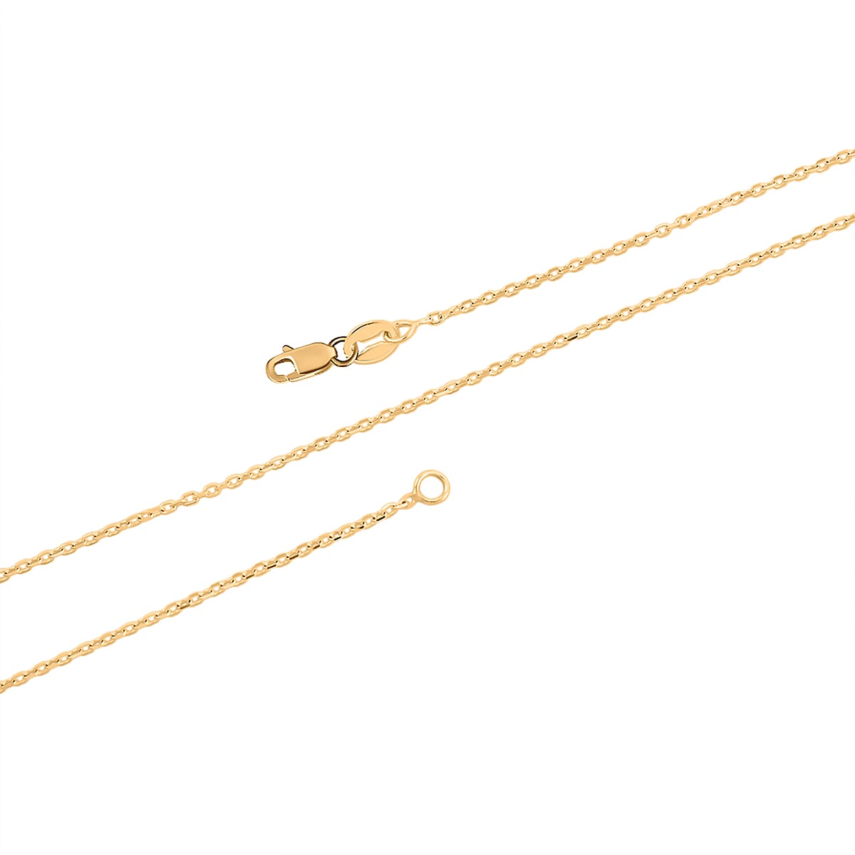 1.30mm Cable Diamond-cut Chain Necklace in 14K Yellow Gold (20 Inches) 1.90 Grams image number 5