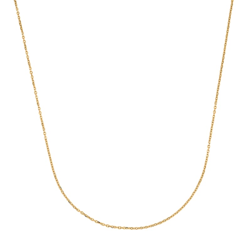 1.30mm Cable Diamond-cut Chain Necklace in 14K Yellow Gold (24 Inches) 2.20 Grams