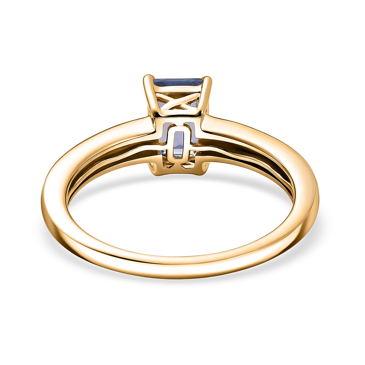 Rhapsody AAAA Tanzanite and Diamond G-H SI 1.25 ctw Ring in 18K Yellow Gold (Size 7.0) image number 4