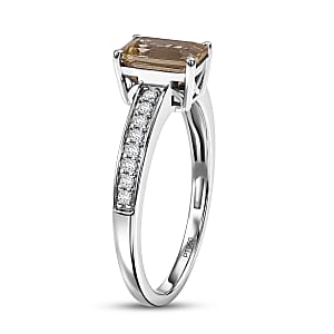 Rhapsody AAA Turkizite and Diamond E-F VS 1.35 ctw Ring in 950 Platinum (Size 6.0) 4.0 Grams