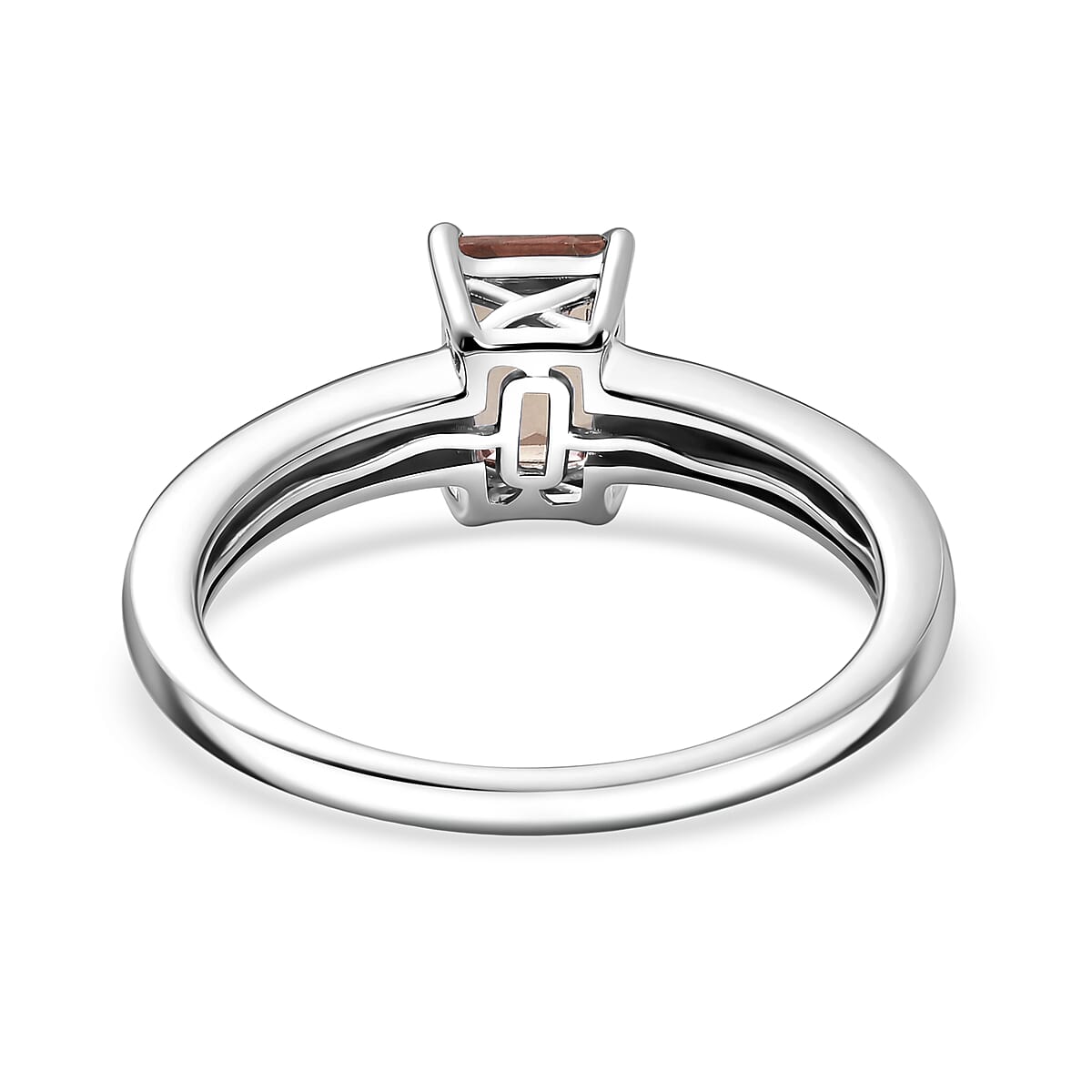 Luxoro Premium Marropino Morganite and Diamond I2 1.04 ctw Ring in 10K White Gold (Size 4.0) image number 4