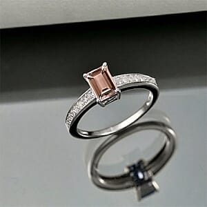 Luxoro AAA Marropino Morganite and Diamond I2 1.04 ctw Ring in 14K White Gold (Size 11.0)