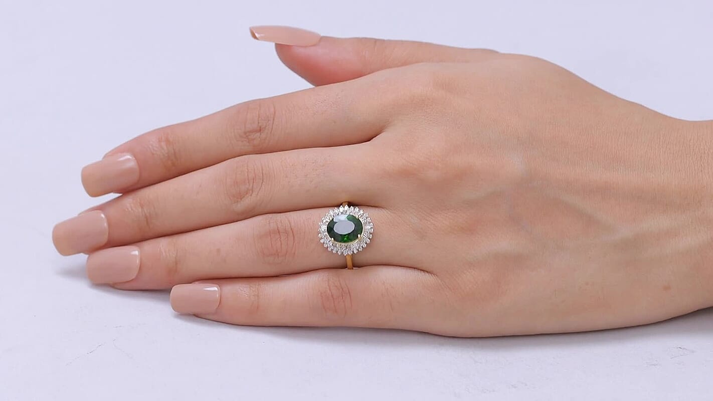 D'Joy Premium Mangoro Santo Aquamarine, Diamond (0.28 cts) Ring in Rhodium Over Sterling Silver (Size 7.0) 2.60 ctw