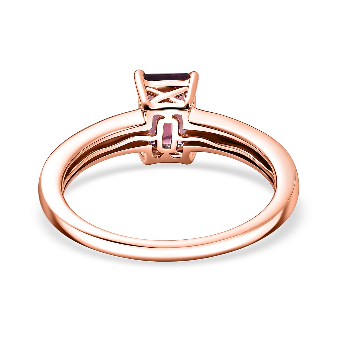 Rhapsody AAAA Ouro Fino Rubellite and Diamond G-H SI 1.25 ctw Ring in 18K Rose Gold (Size 11.0) image number 4