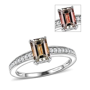 D'Joy AAA Turkizite and Diamond 1.35 ctw Ring in Rhodium Over Sterling Silver (Size 10.0)