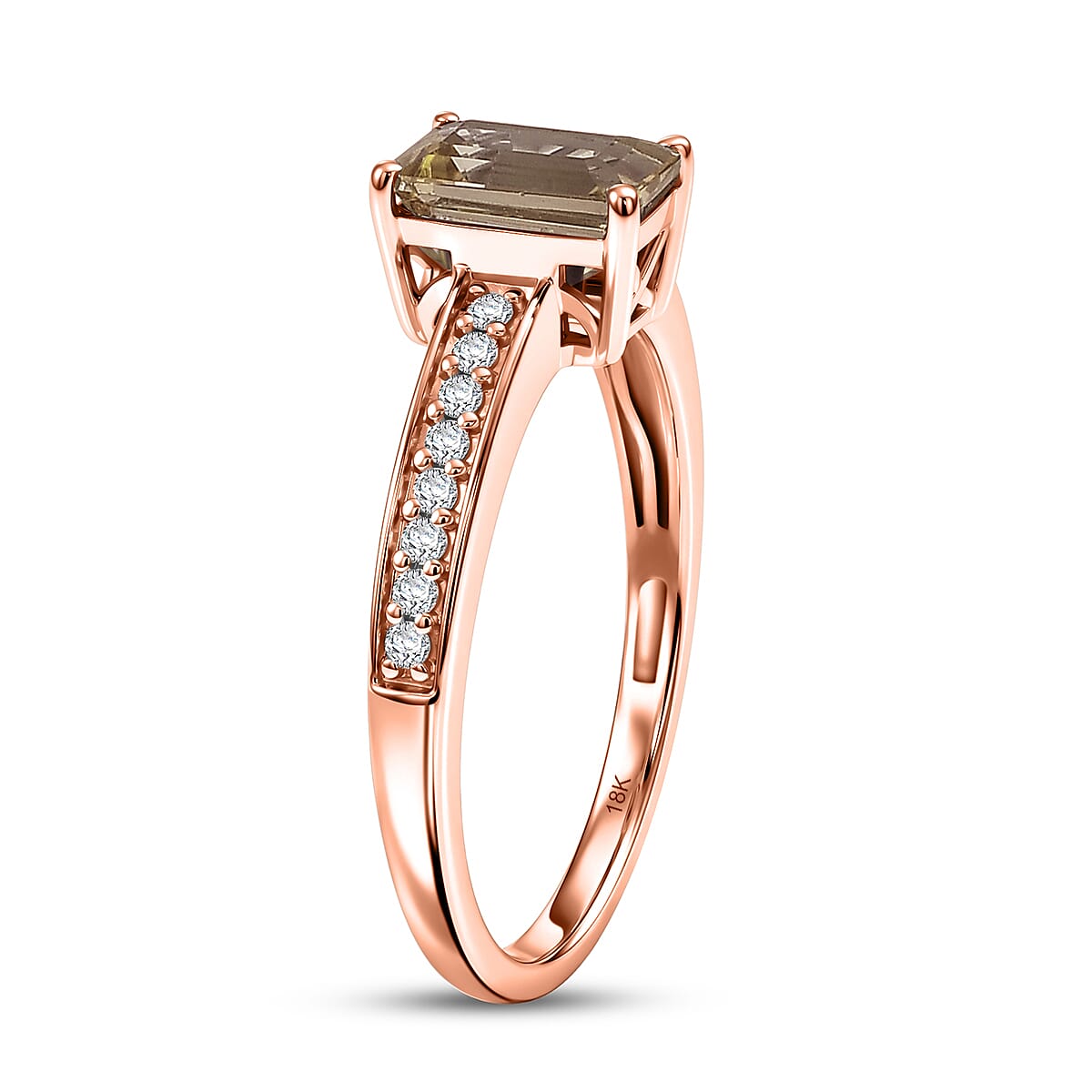 Rhapsody AAA Turkizite and Diamond G-H SI 1.35 ctw Ring in 18K Rose Gold (Size 8.0) image number 3