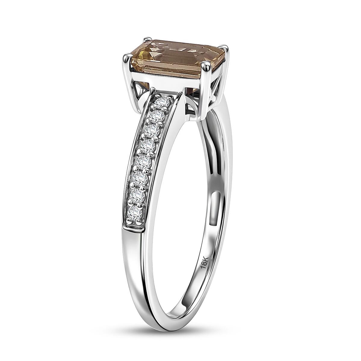 Rhapsody AAA Turkizite and Diamond G-H SI 1.35 ctw Ring in 18K White Gold (Size 12.0) image number 3