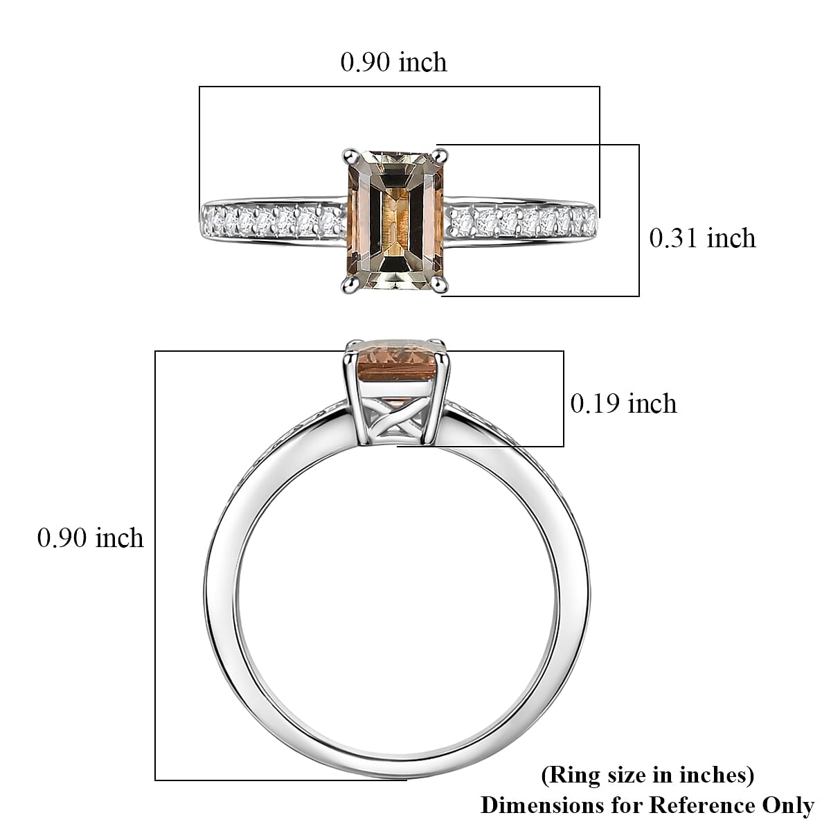 Rhapsody AAA Turkizite and Diamond G-H SI 1.35 ctw Ring in 18K White Gold (Size 12.0) image number 5