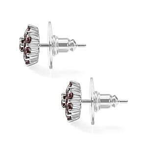 EverTrue Simulated Orchid Diamond Solitaire Stud Earrings in Stainless Steel