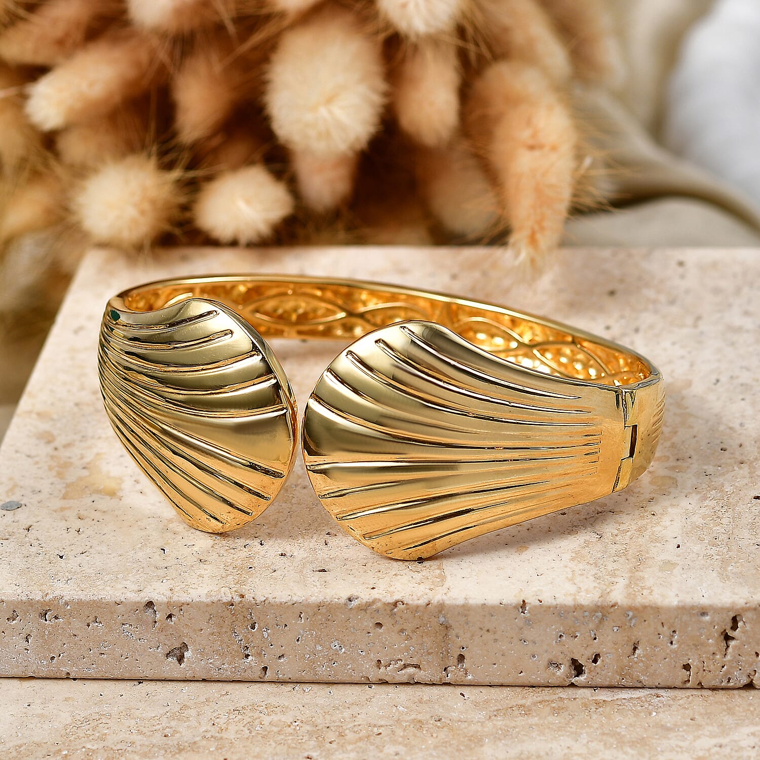 EverTrue Cuff Bracelet in 18K YG Plated