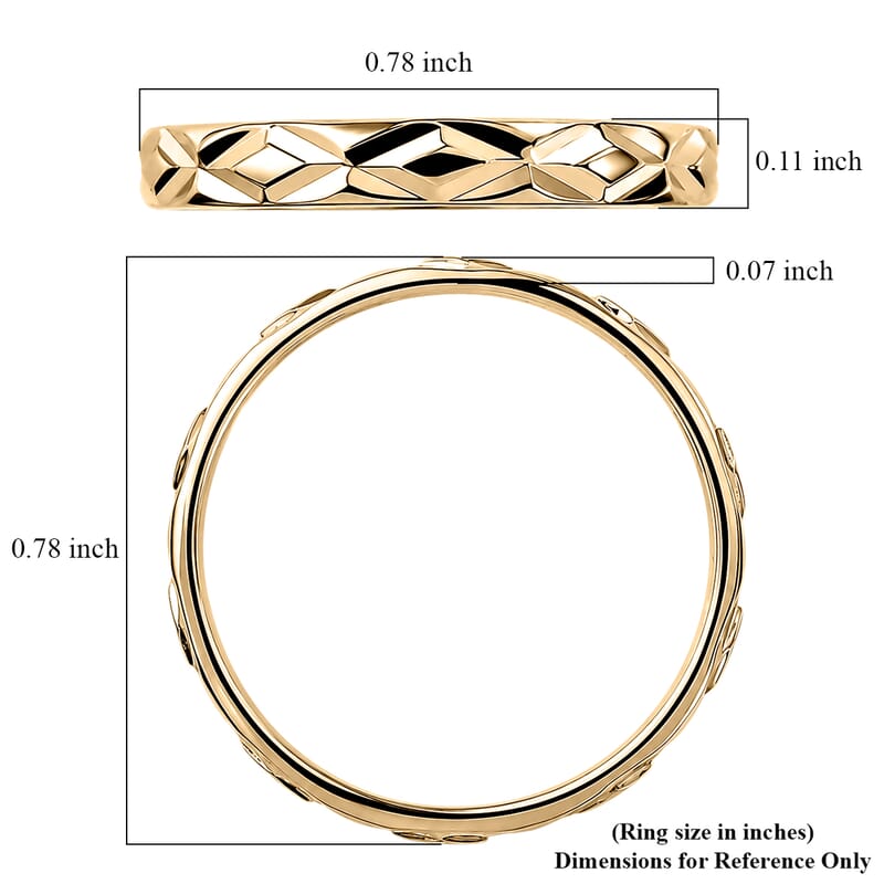 Luxoro Band Ring in 10K Green Gold (Size 6.0) 1.27 Grams