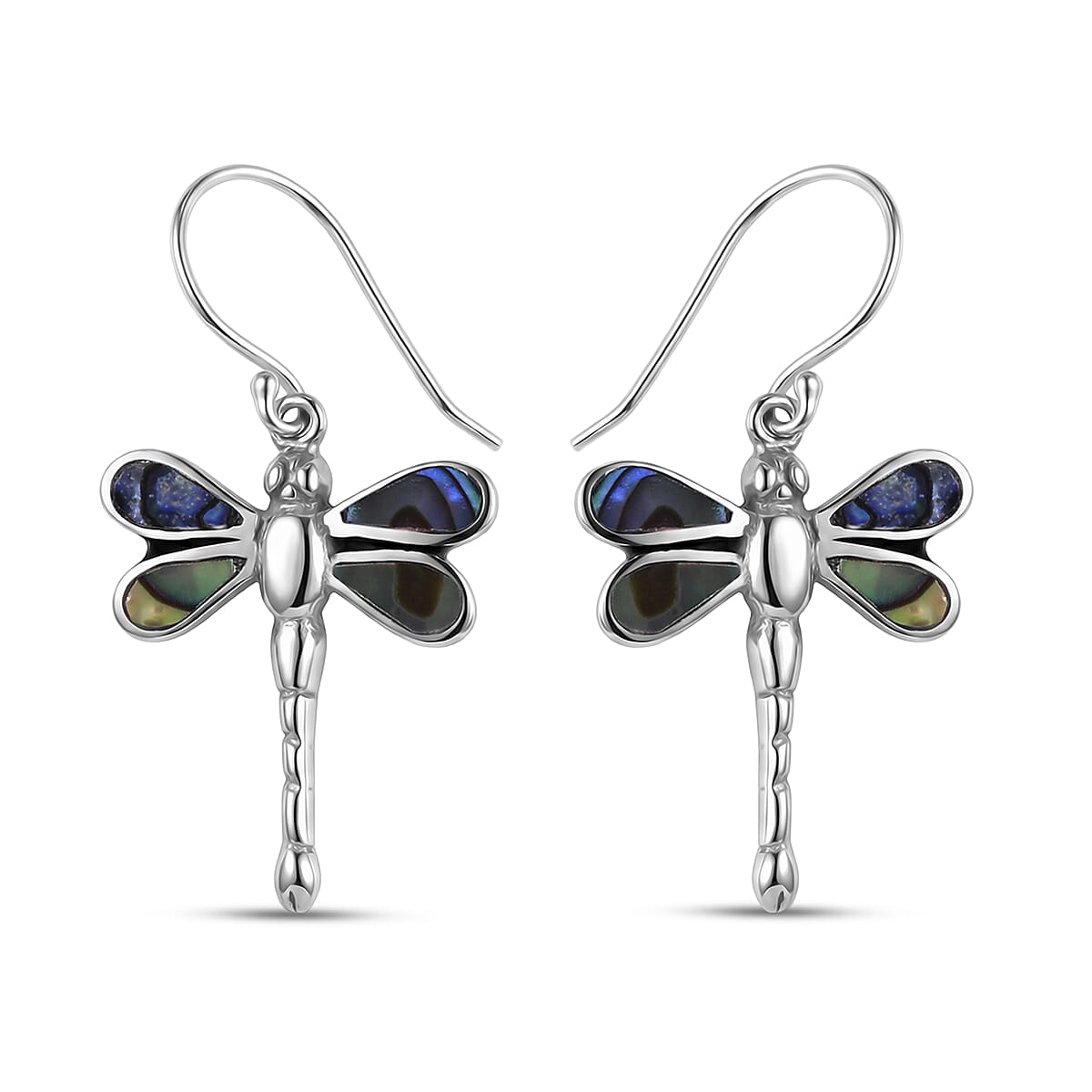 Abalone Shell Earrings in Sterling Silver