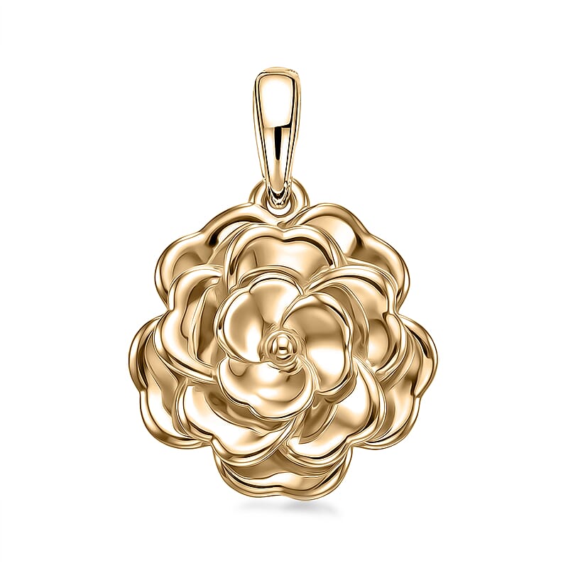 Luxoro Floral Pendant without Chain in 10K Green Gold 3.0 Grams