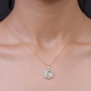 Luxoro Floral Pendant without Chain in 10K Green Gold 3.0 Grams