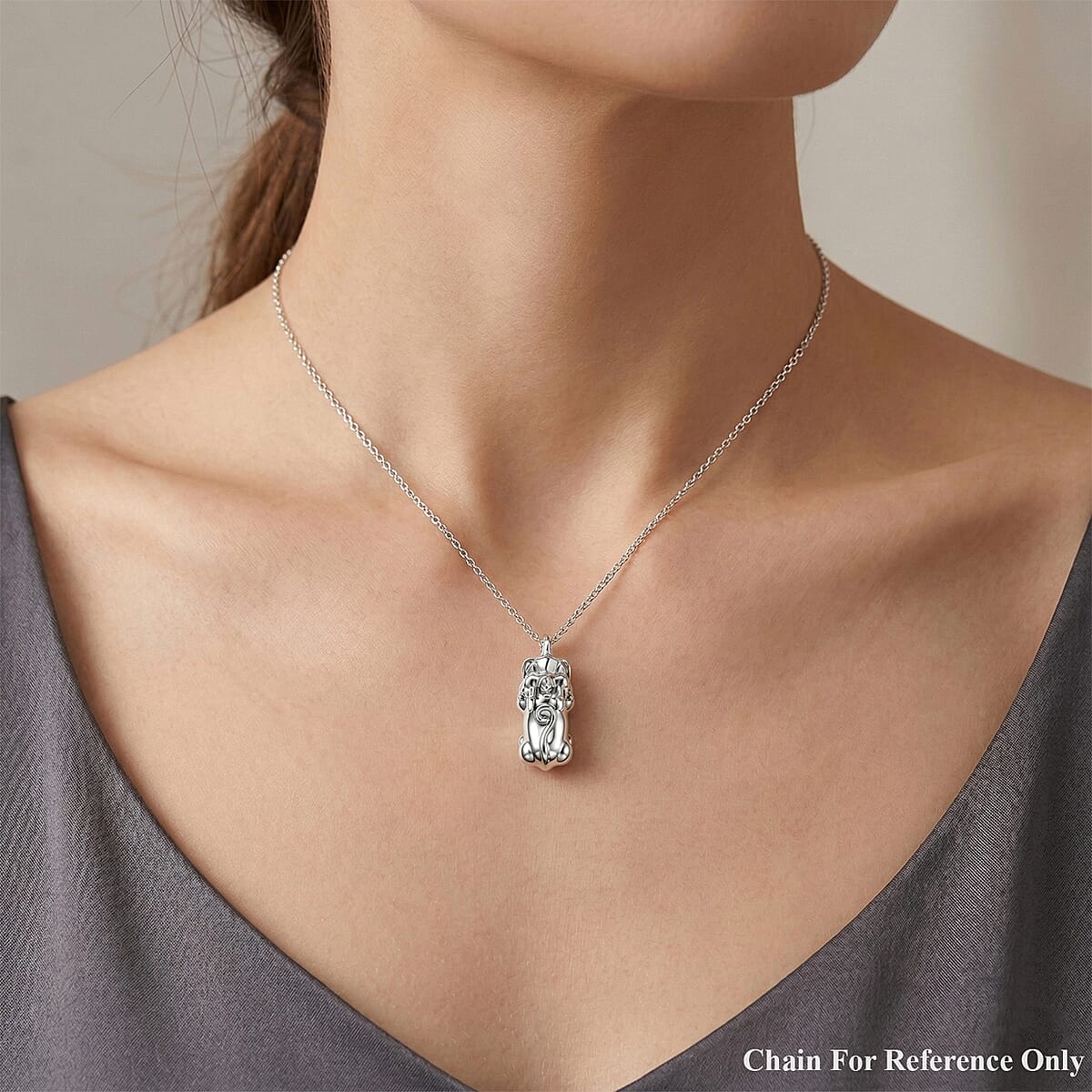 Pixiu Pendant Without Chain in 950 Palladium 2.35 Grams  image number 2