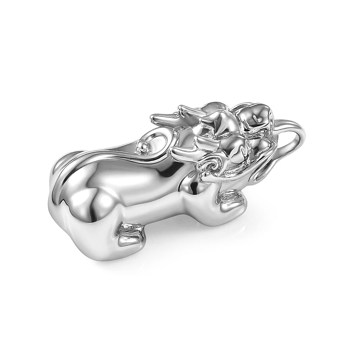 Pixiu Pendant Without Chain in 950 Palladium 2.35 Grams  image number 3