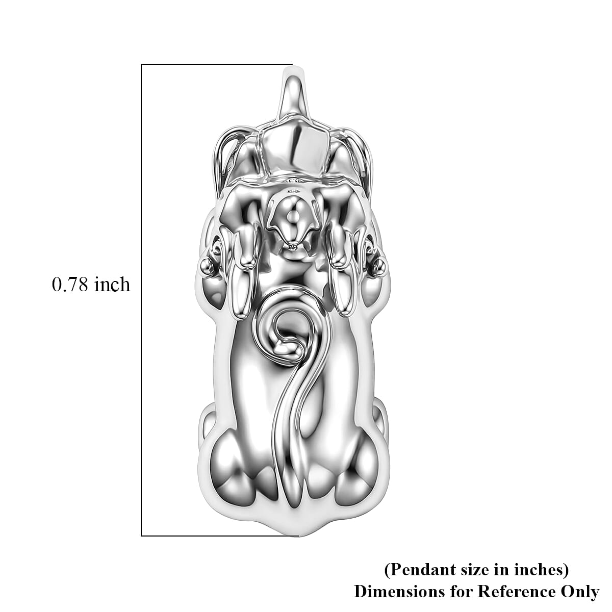 Pixiu Pendant Without Chain in 950 Palladium 2.35 Grams  image number 5