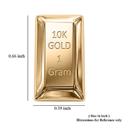 10K Yellow Gold 5D Bar 1 Grams