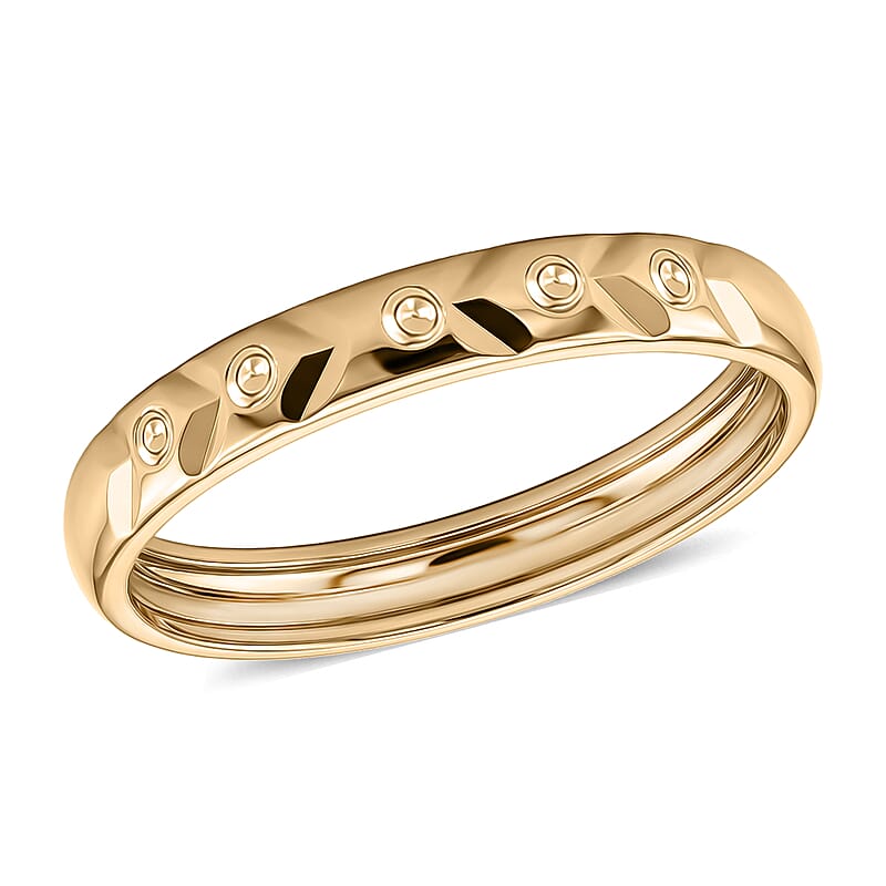 Diamond-cut Band Ring in 10K Yellow Gold (Size 10.0) 1.25 Grams