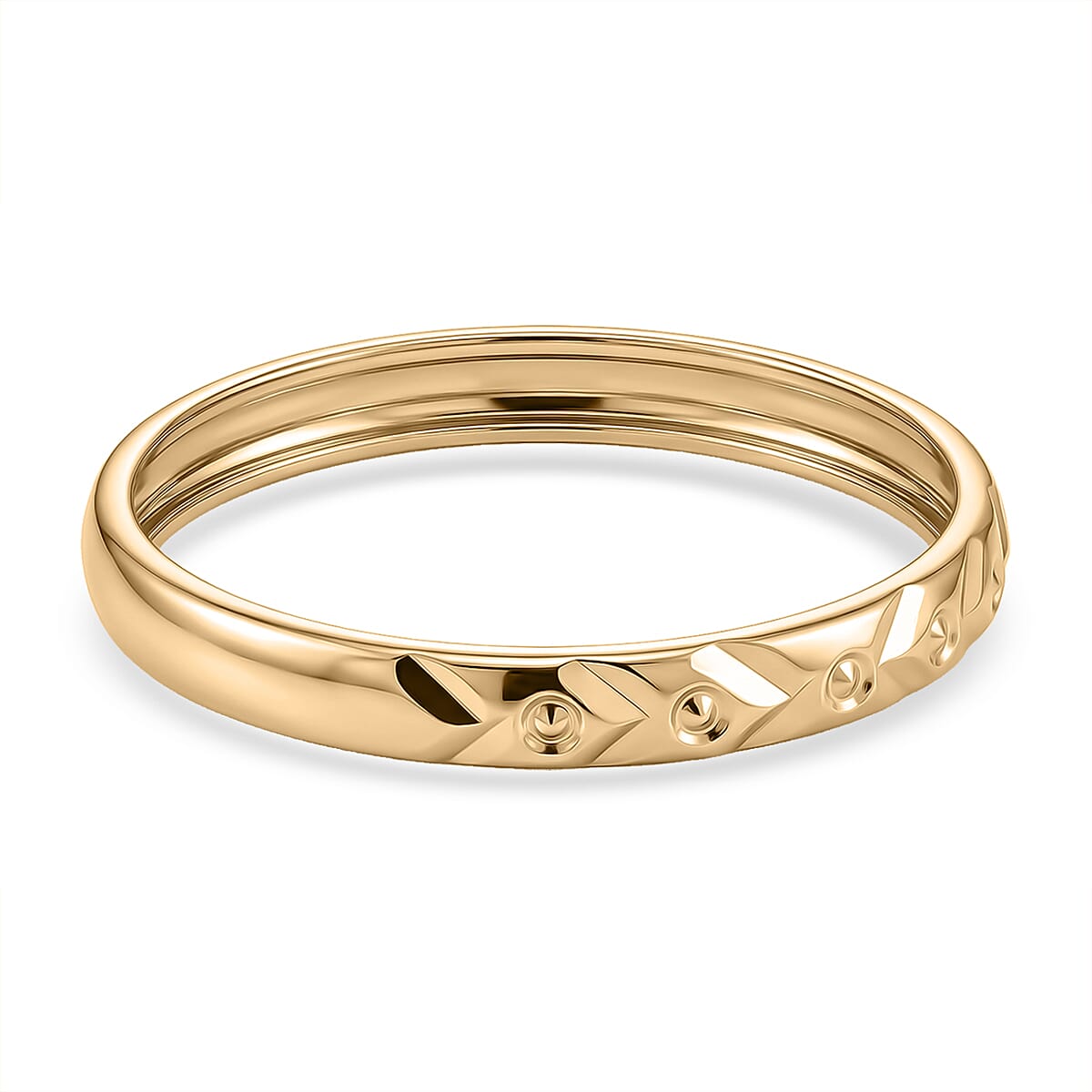 Diamond-cut Band Ring in 10K Yellow Gold (Size 10.0) 1.25 Grams