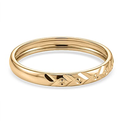 Diamond-cut Band Ring in 10K Yellow Gold (Size 10.0) 1.25 Grams