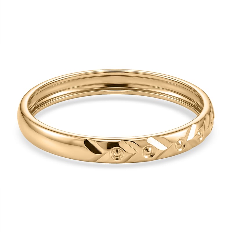 Doorbuster Diamond-cut Band Ring in 10K Yellow Gold (Size 10.0) 1.25 Grams