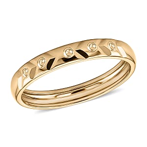 10K Yellow Gold Diamond-cut Band Ring (Size 6.0) (1.3 g)