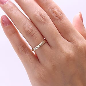 10K Yellow Gold Diamond-cut Band Ring (Size 6.0) (1.3 g)