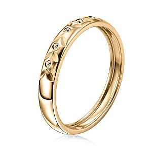 10K Yellow Gold Diamond-cut Band Ring (Size 6.0) (1.3 g)
