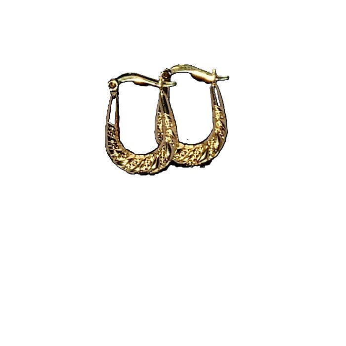 Horseshoe Hoop Earrings in 10K Yellow Gold 0.90 Grams
