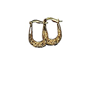 10K Yellow Gold Horseshoe Hoop Earring (0.90 g)