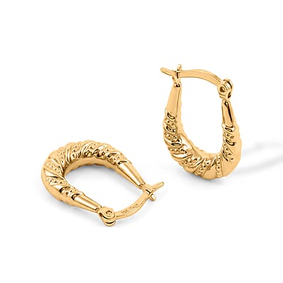 Horseshoe Hoop Earrings in 10K Yellow Gold 0.90 Grams